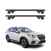 Dachträger Grundtäger für Subaru Forester V 2018-2025 Alu 90kg TÜV Schwarz 2tlg