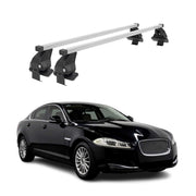 Menabo Dachträger Grundtäger für Jaguar XF X250 2008-2015 50kg Stahl Silber 2x