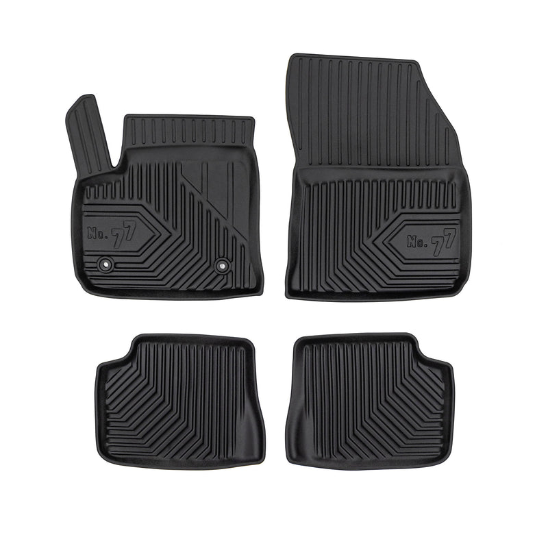 Fußmatten Gummimatten No.77 für Fiat 600e 2023-2025 TPE Gummi Schwarz 4 Teile