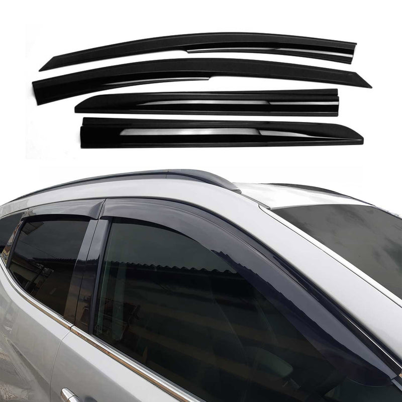 4x Windabweiser Regenabweiser für Hyundai Bayon 2021-2025 Acryl Dunkel