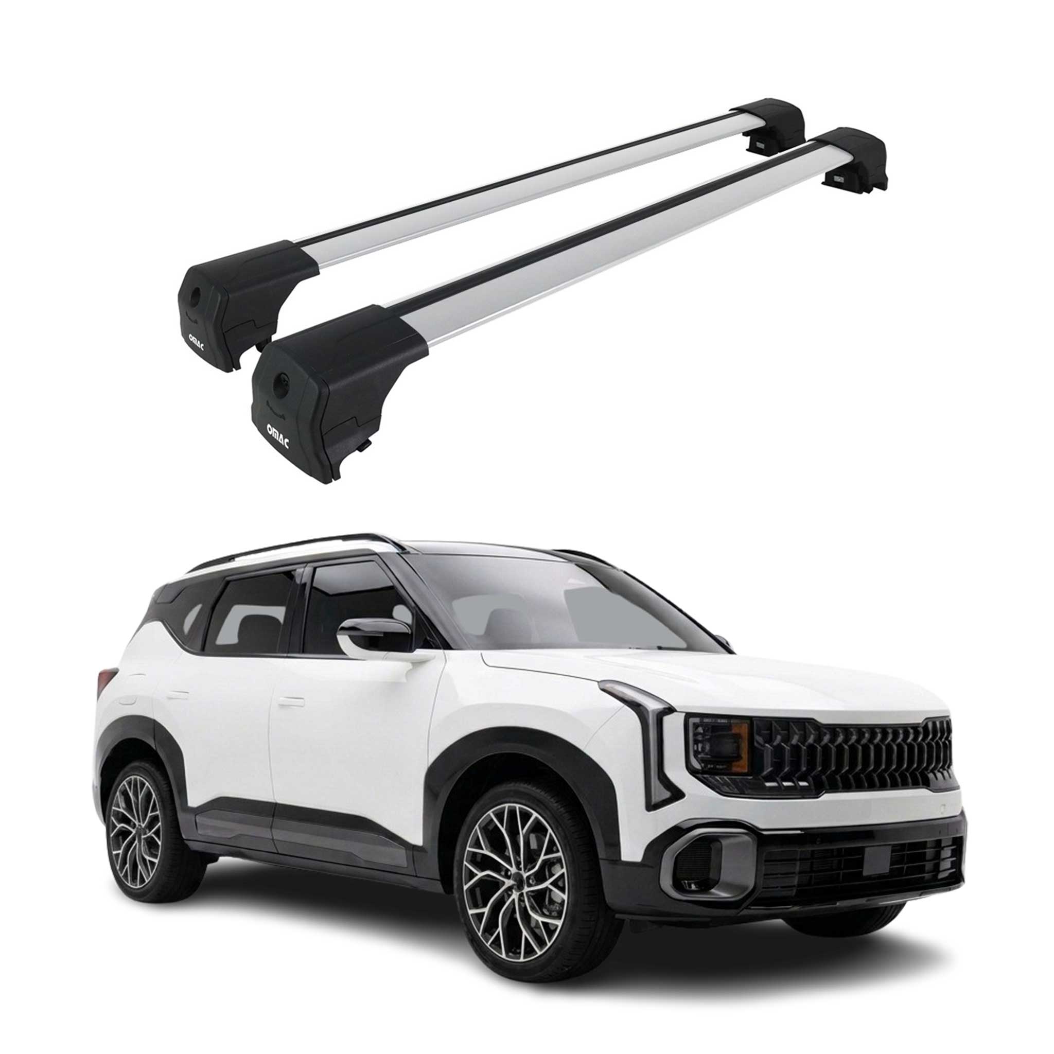 Dachträger Grundtäger für Kia Seltos II 2026-2027 75kg Aluminium Silber 2 tlg