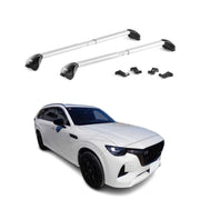 Dachträger Grundtäger für Mazda CX-80 2024-2026 100kg Aluminium Silber 2 tlg ABE
