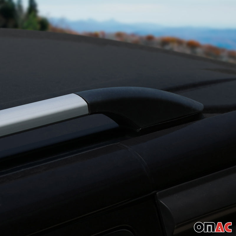 Dachreling Dachgepäckträger für Peugeot Rifter 2018-2025 L2 Langer Alu Grau