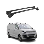 Dachträger Grundträger für Citroen Jumpy 2016-2026 TÜV Aluminium Schwarz 2tlg