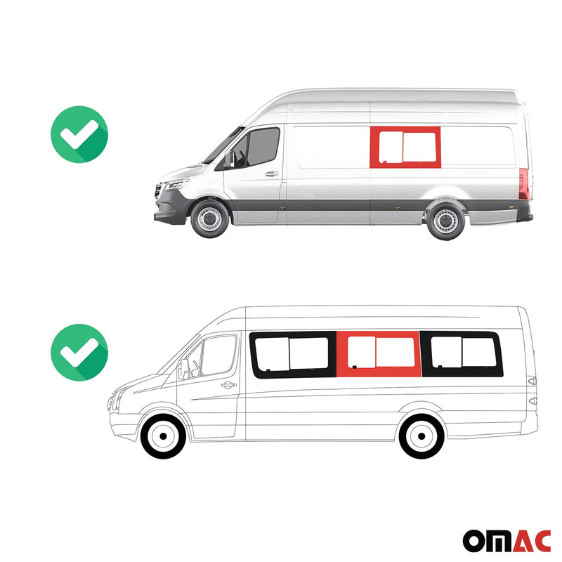 Seitenfenster Schiebefenster für VW Crafter 2006-2017 Auto Fenster Links L3 L4