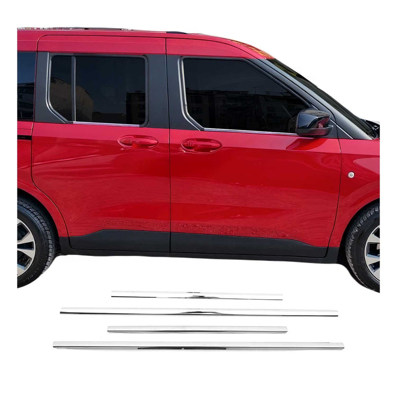 Fensterleisten Zierleisten für Ford Tourneo Courier 2023-2025 Edelstahl 4tlg
