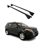Dachträger Grundtäger für Ford Explorer 2011-2016 75kg Metall Schwarz 2 tlg