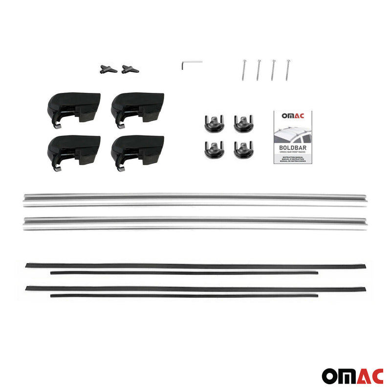 Roof rack luggage rack for Ford Mondeo mk5 Turnier 2014-22 ABE Alu Grey 2x