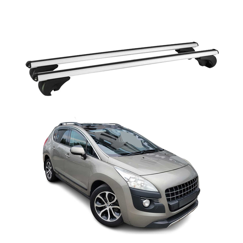 Dachträger Grundtäger für Peugeot 3008 2009-2016 75kg Aluminium Silber 2 tlg