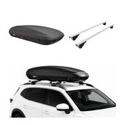 Carbonlook Dachbox 400L + Dachträger Ford Kuga II Titanium 2012-2019 Silber