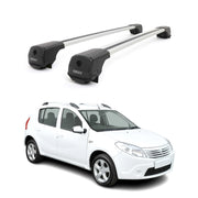 Dachträger Grundträger für Dacia Sandero 2008-2012 Aluminium 75kg Grau 2tlg