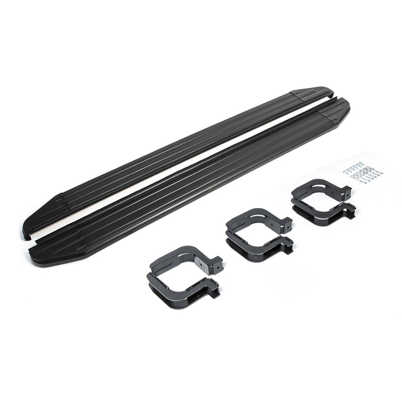 Trittbretter Seitenschweller für Mitsubishi L200 2006-2015 Aluminium Schwarz 2x