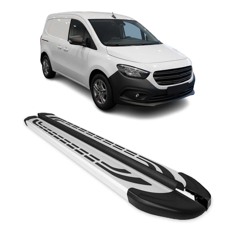 Trittbretter Seitenschweller für Mercedes Citan W42 L1 2021-2025 Alu Grau 2x