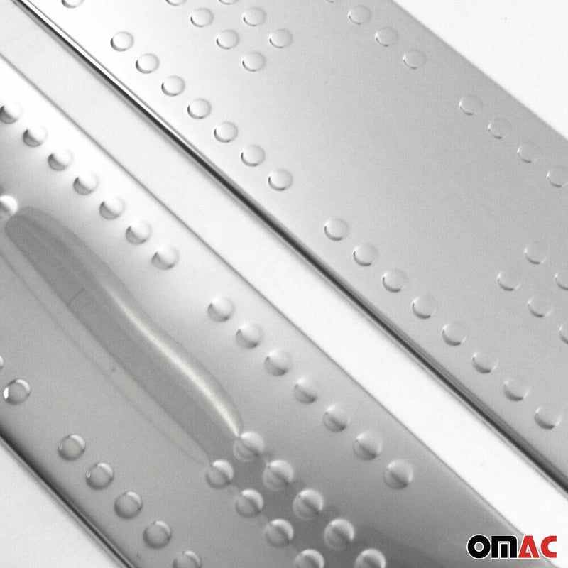Door sill trims for Renault Trafic 2001-2014 stainless steel silver 2 pieces