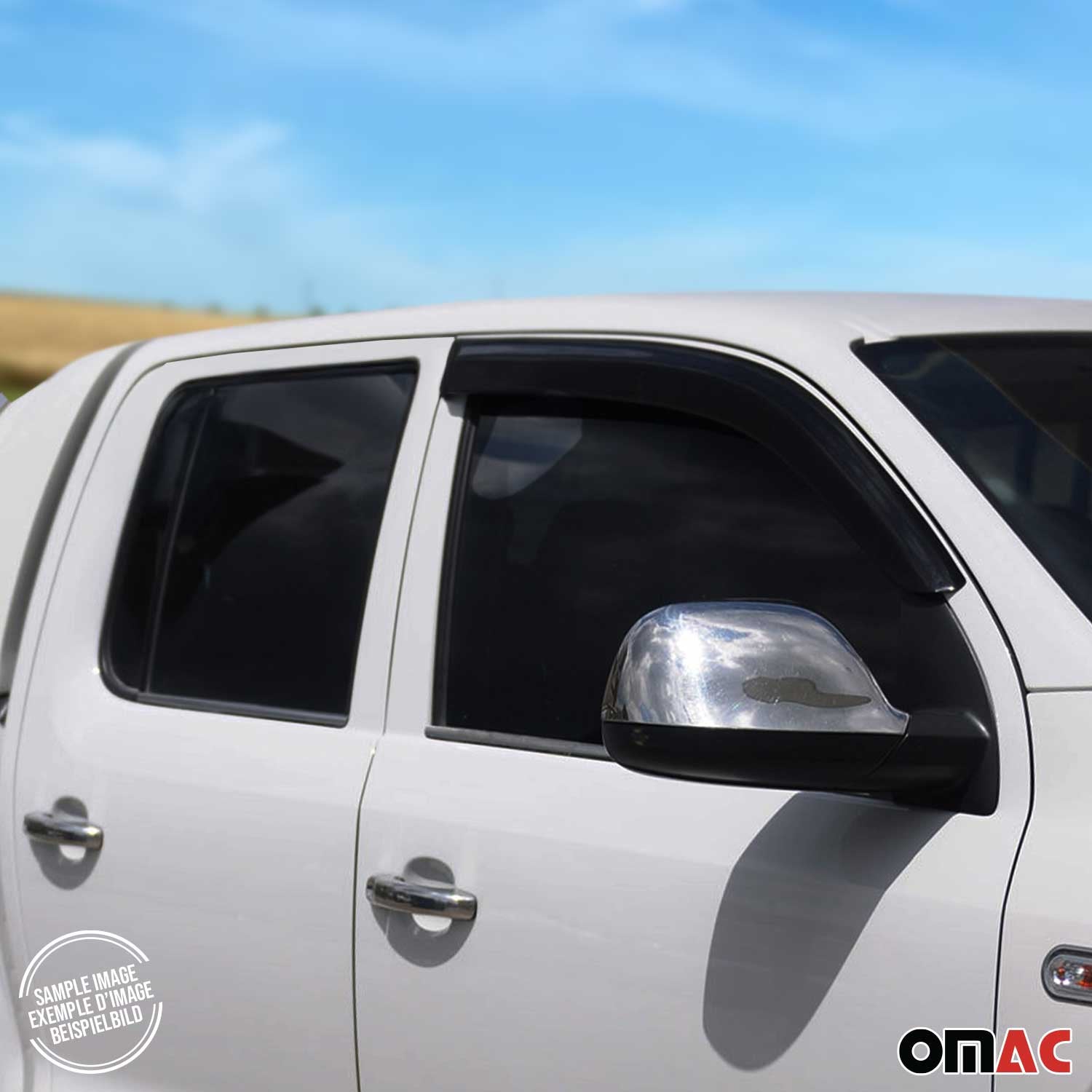 2x Windabweiser Regenabweiser für VW Caddy Typ 2K 2003-2020 Acryl Dunkel