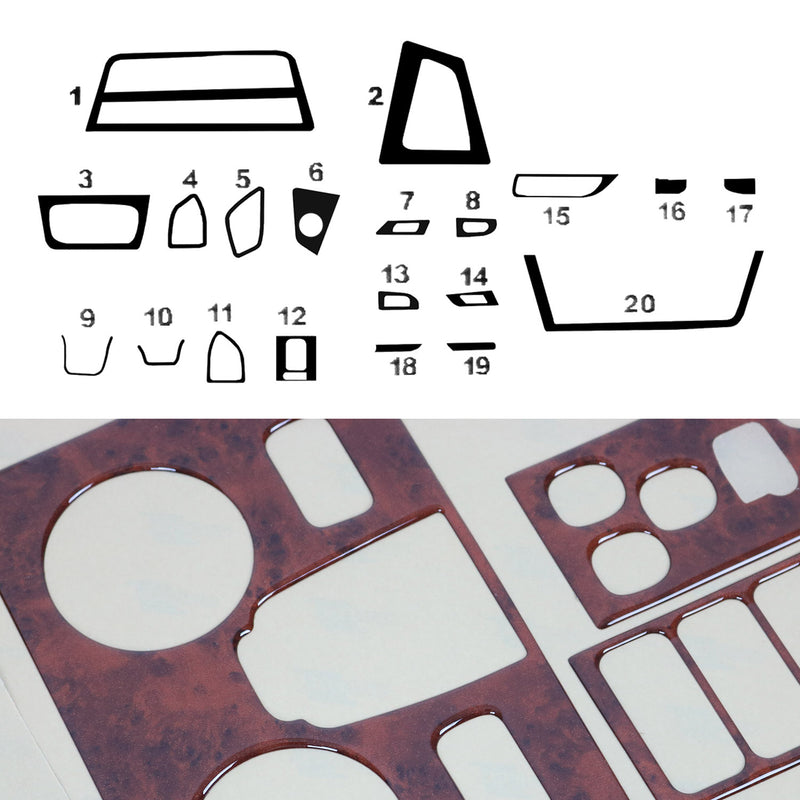 Innenraum Dekor Cockpit für BMW 3er F30 2012-2019 Wurzelholz Optik 20tlg