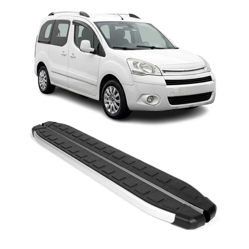 Seitenbretter Trittbretter für Citroen Berlingo L1 Kurzer 2008-2018 Alu Schwarz