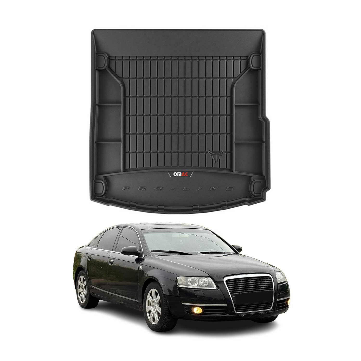OMAC Gummi Kofferraumwanne für Audi A6 C6 Stufenheck 2004-2011 TPE Laderaumwanne