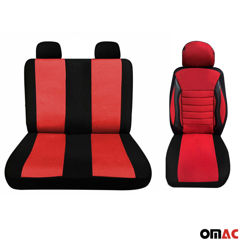 Schonbezüge Sitzbezüge für VW T5 T6 Caravelle Multivan 2003-2025 Schwarz 2+1