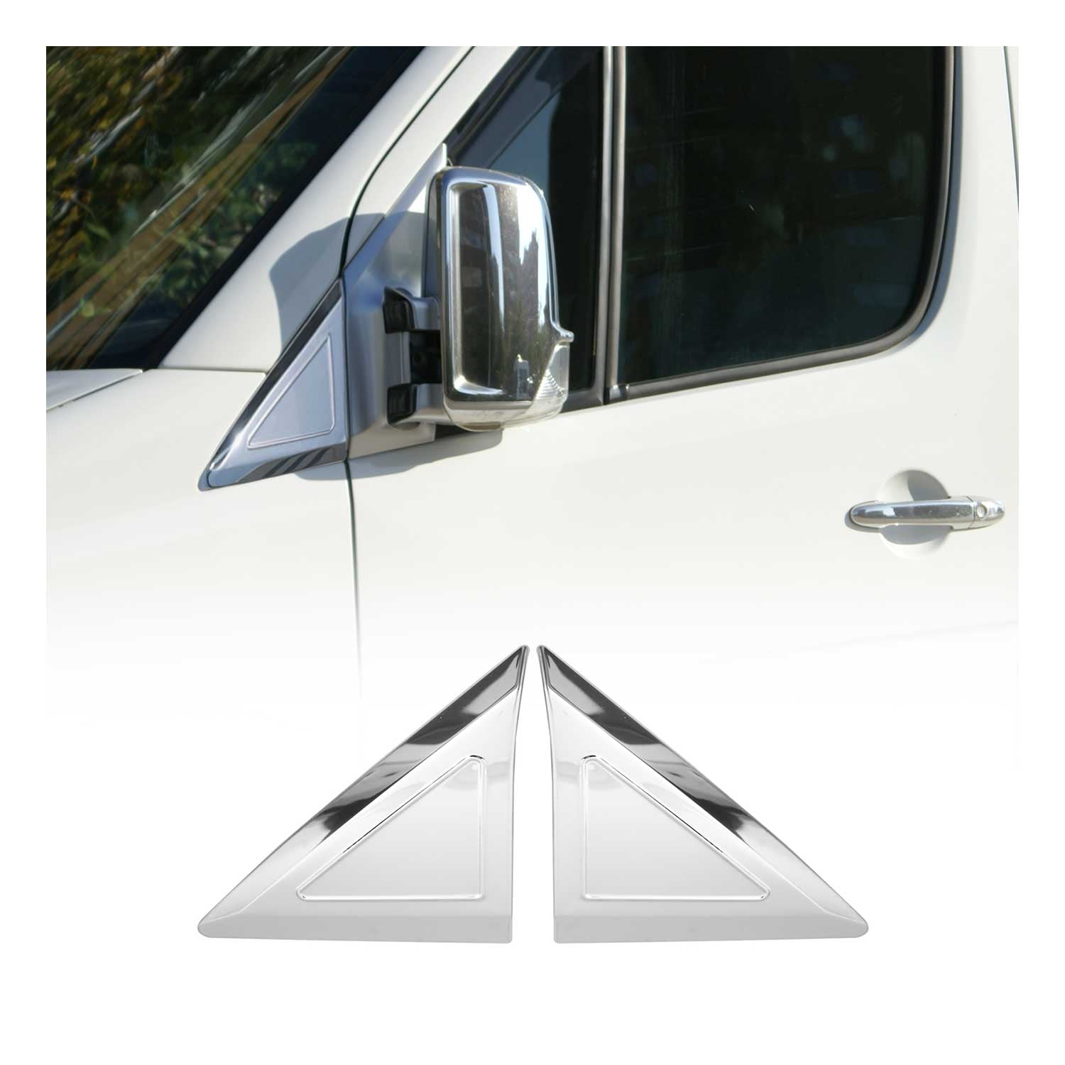 Fensterdreieck Fensterleisten für Mercedes Sprinter W907 2018-2026 Edelstahl 2x