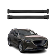 Dachträger Grundtäger für Mazda CX-9 2016-2024 75kg Aluminium Schwarz 2 tlg