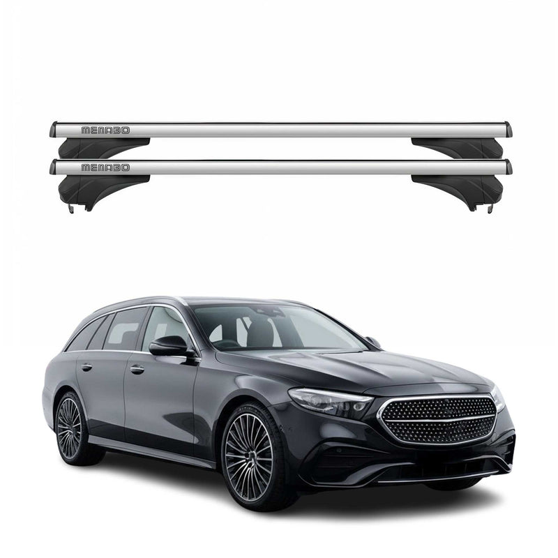 Menabo Dachträger für Mercedes E Klasse Kombi S213 2016-2023 Aluminium Silber 2x
