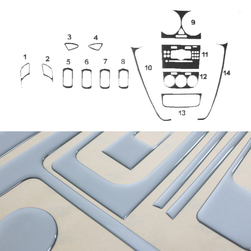 Innenraum Dekor Cockpit für Opel Corsa D 2006-2014 Aluminium Optik 14tlg