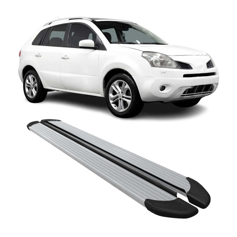 Seitenschweller Trittbretter Schweller für Renault Koleos 2007-2017 Alu Grau