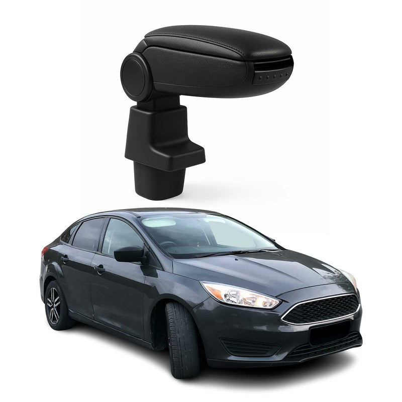 Mittelarmlehne Armlehne Mittelkonsole für Ford Focus 2011-2014 PU-Leder Schwarz