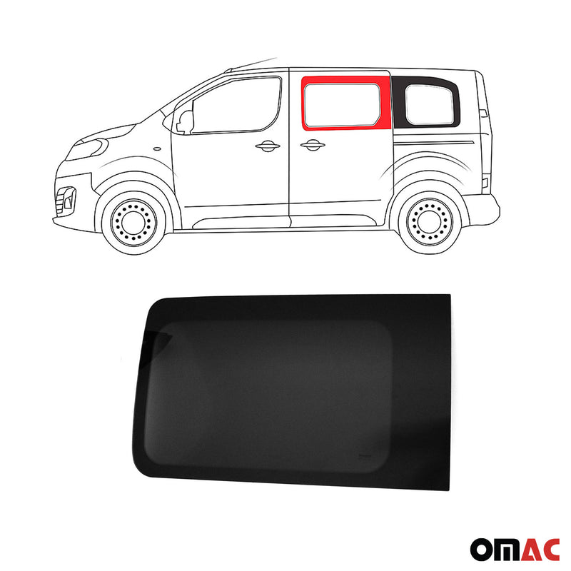 Seitenfenster Auto Fenster für Citroen Jumpy 2017-2024 Links L1 Schwarz