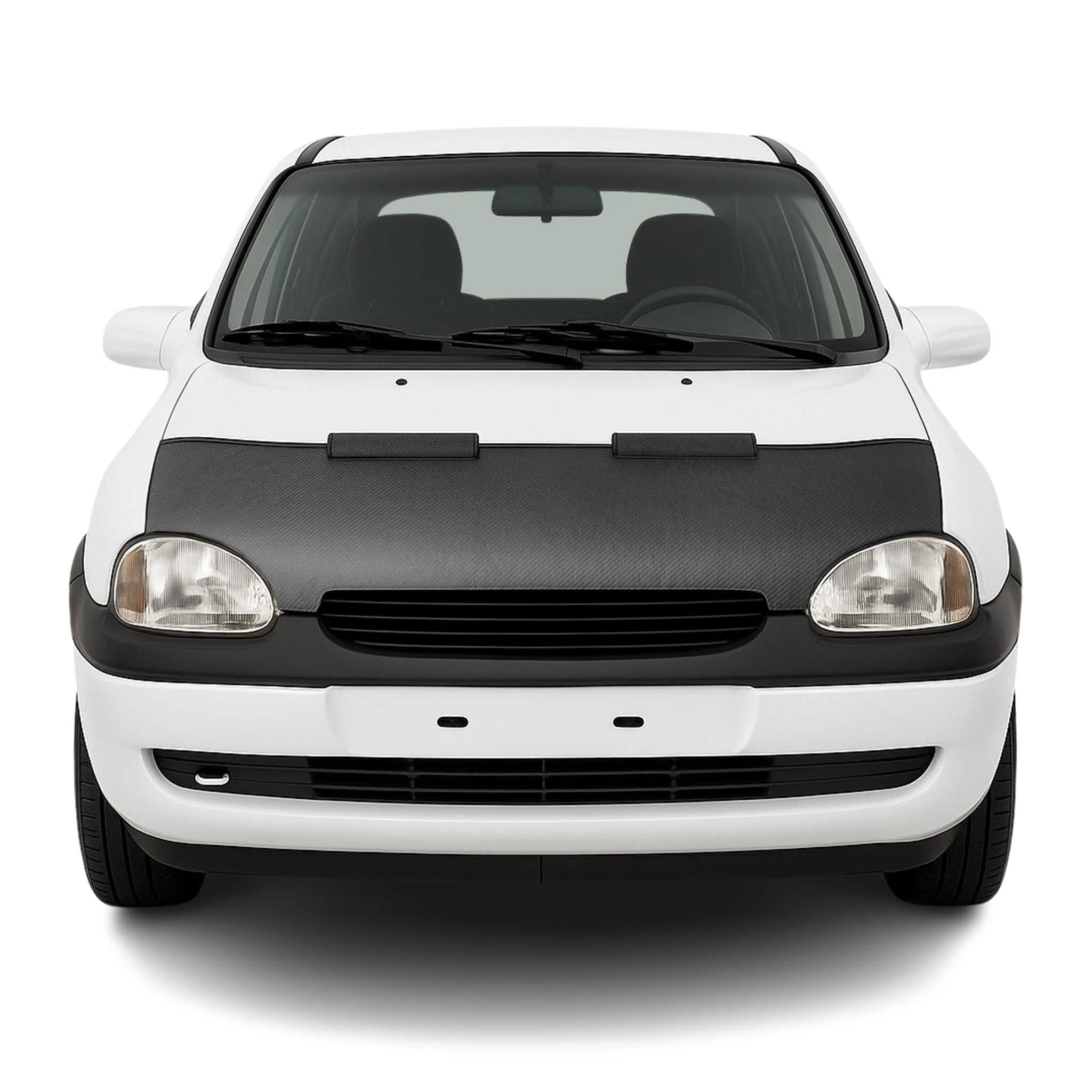 Haubenbra Steinschlagschutz Bonnet Bra für Opel Corsa B 1993-2000 Carbon Halb