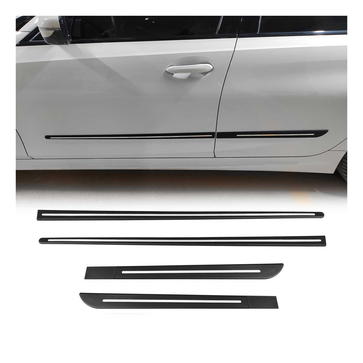 Seitentürleiste Türschutz Chrom für Opel Frontera OV24 2024-26 Polypropylene 4x