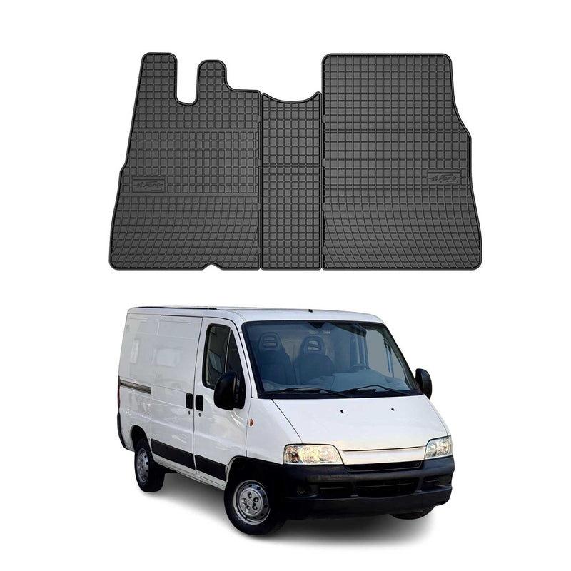 OMAC Gummi Fußmatten für Peugeot Boxer 1994-2006 Automatten Gummi TPE Schwarz 3x