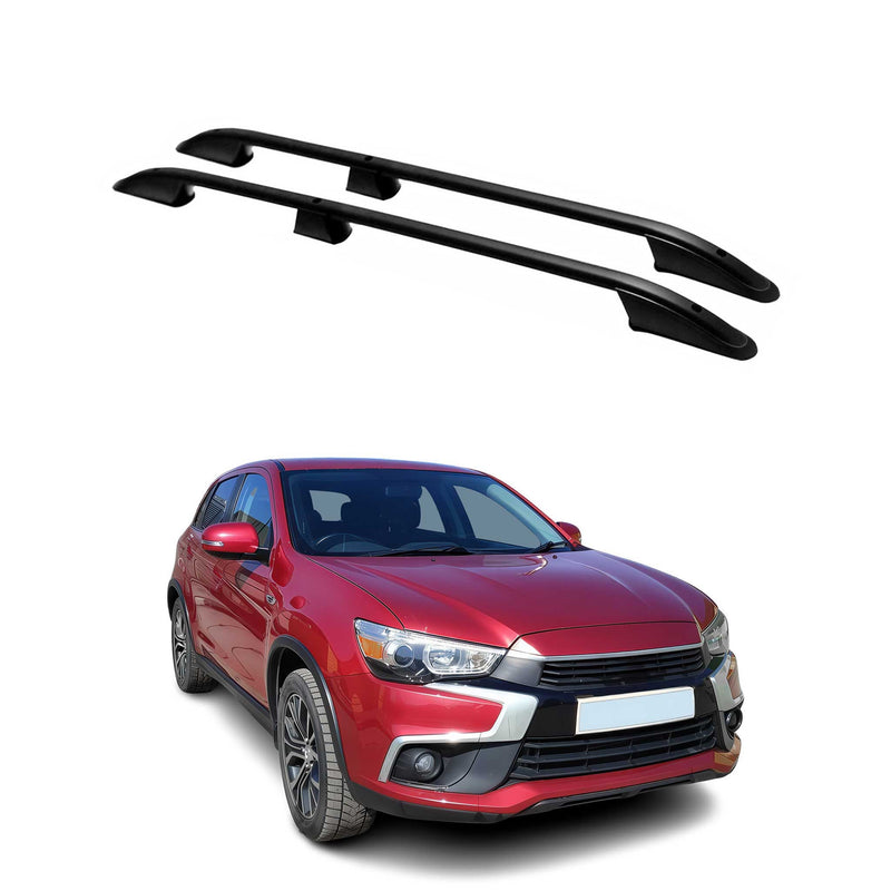 Dachreling Dachgepäckträger für Mitsubishi ASX 2010-2025 Aluminium Schwarz 2tlg