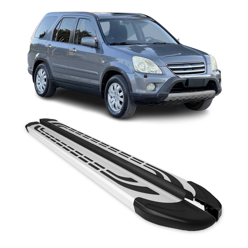 Trittbretter Seitenschweller Seitenbretter für Honda CR-V 2001-2007 Alu Grau