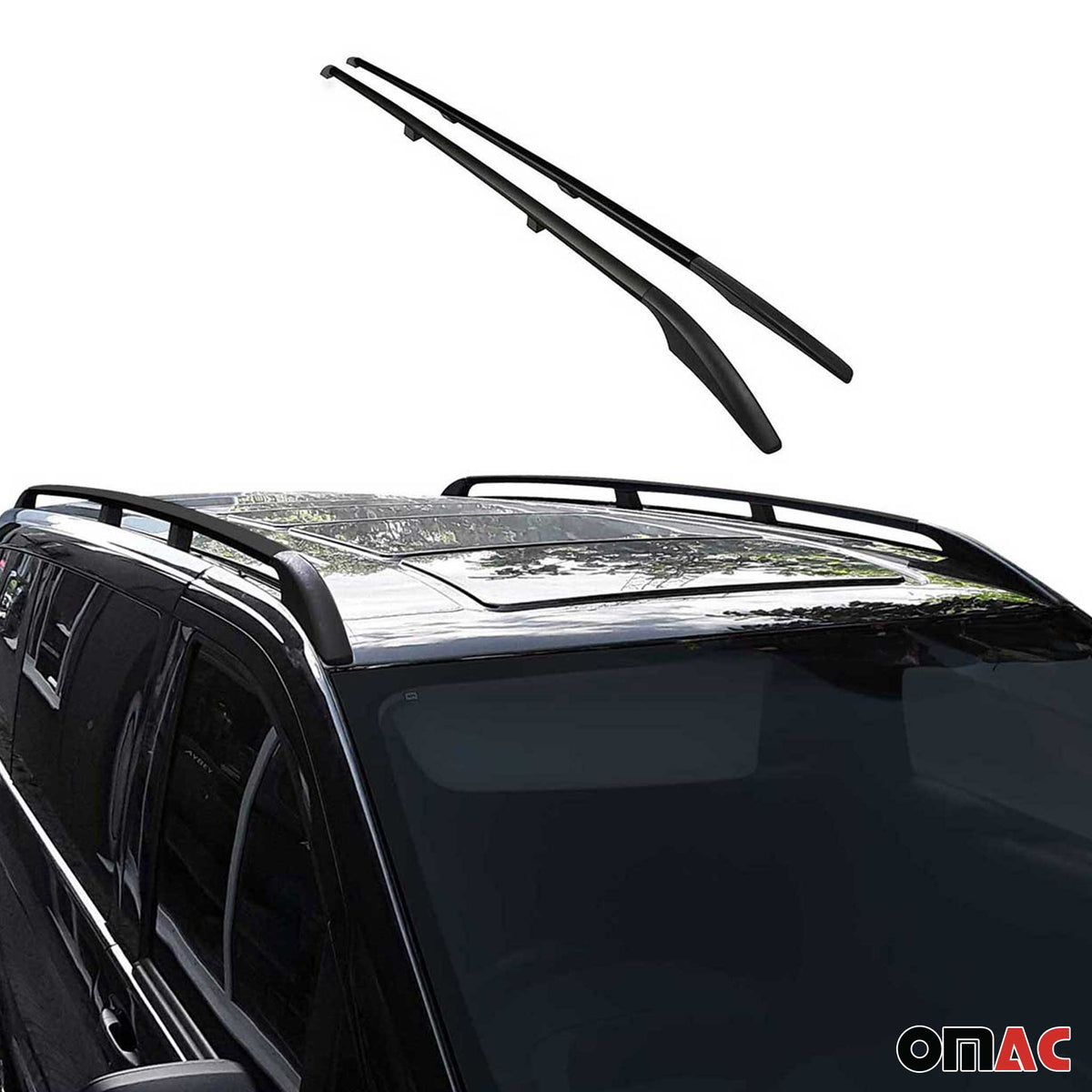 Dachreling Dachgepäckträger Relingträger für Jeep Renegade 2015-2024 Alu Schwarz
