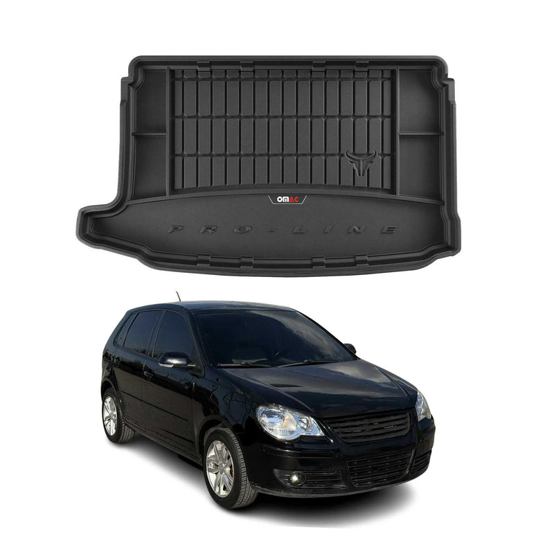 OMAC Gummi Kofferraumwanne für VW Polo 2001-2009 TPE Laderaumwanne Schwarz