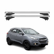 Menabo Dachträger Grundtäger für Hyundai iX35 2010-2015 Aluminium Silber 2 tlg