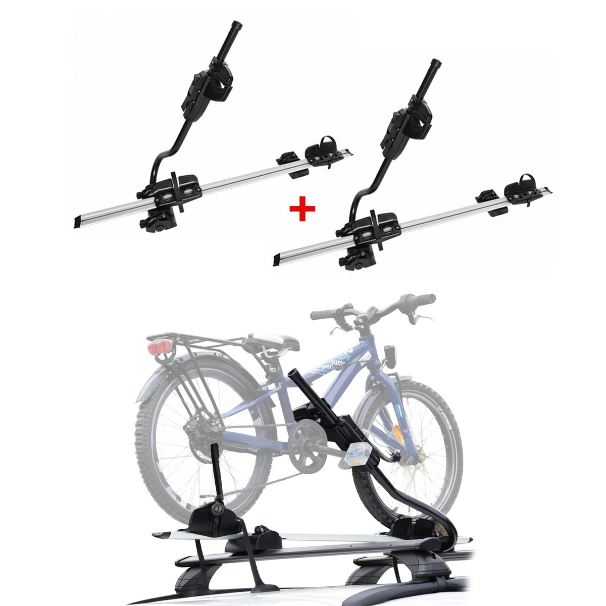 Fahrradträger Farad P-Style Dachfahrradträger bis 25 kg ABE Stahl 2tlg