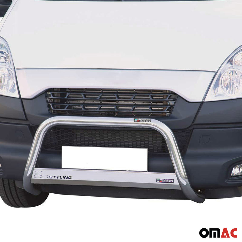 Edelstahl Frontbügel Frontschutzbügel für Iveco Daily 2013-2021 Grau Ø 63 mm