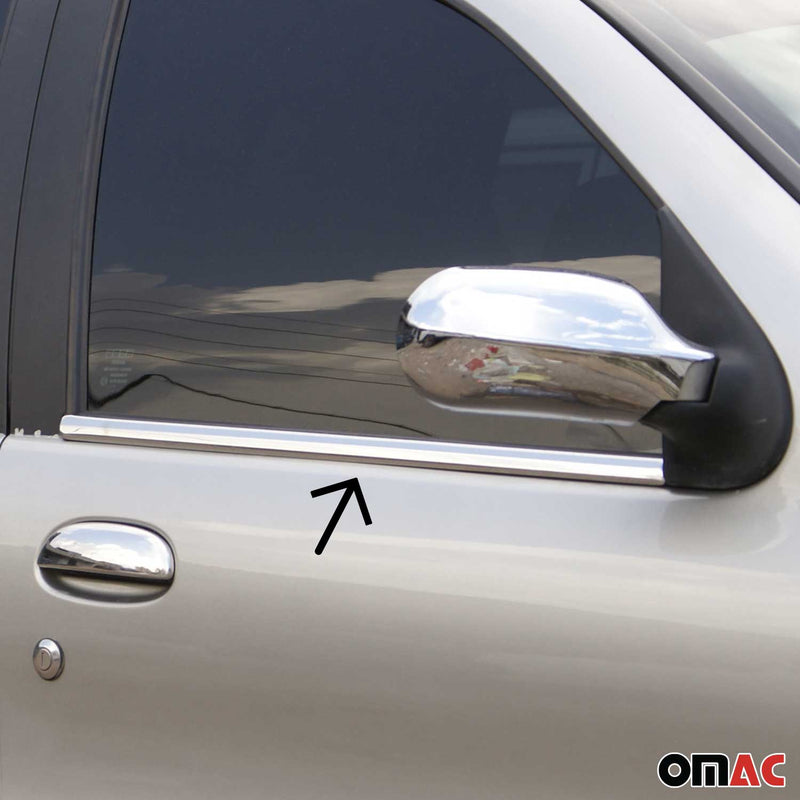 Fensterleisten Fensterrahmen für Fiat Siena 1995-2004 aus Edelstahl Chrom 4 tlg