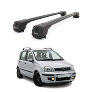 Dachträger Grundträger für Fiat Panda II 2003-2012 Aluminium 75kg Schwarz 2tlg