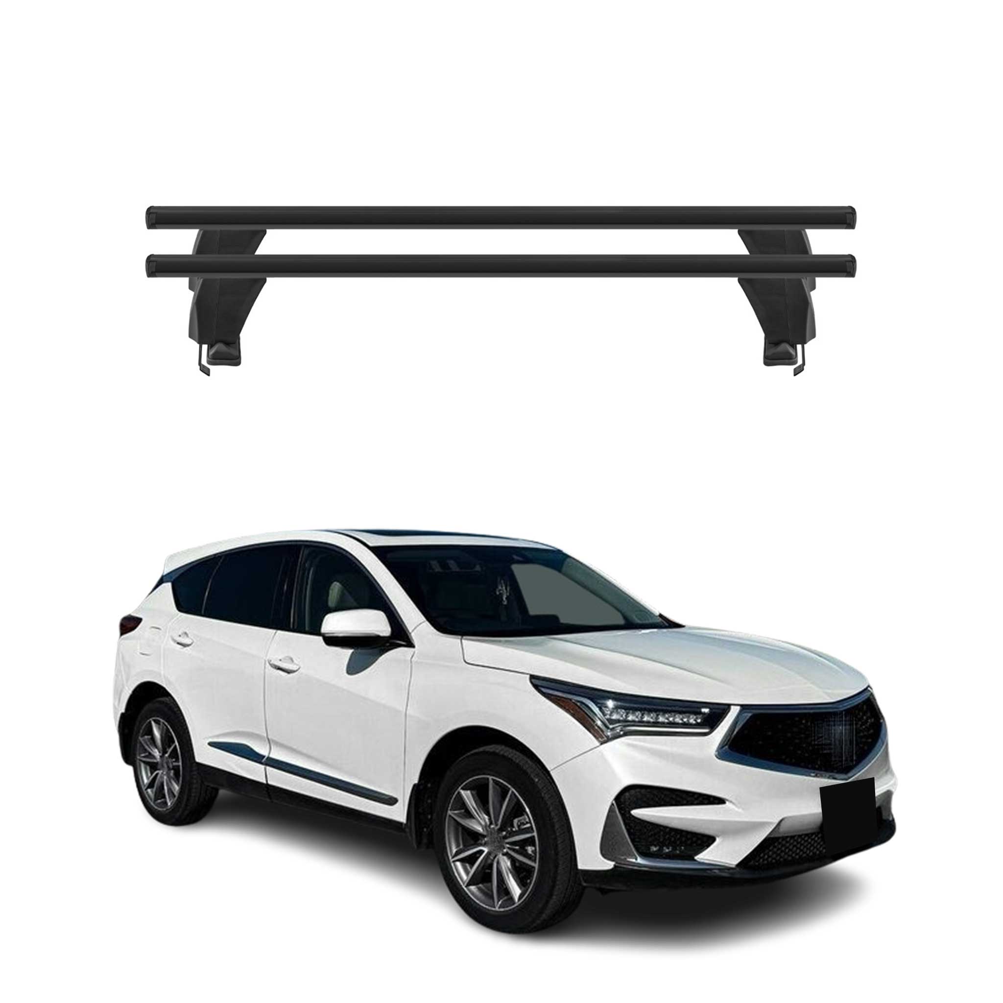 Menabo Dachträger Grundtäger für Acura RDX III 2019-2025 50kg Alu Schwarz 2 tlg