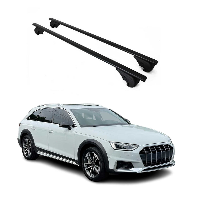 Dachträger Grundtäger für Audi A4 B9 Allroad 2016-2025 75kg Metall Schwarz 2 tlg