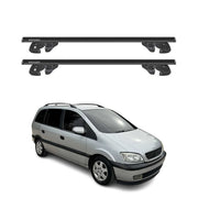 Dachträger Grundtäger für Opel Zafira A 1999-2005 Alu 90kg TÜV Schwarz 2tlg