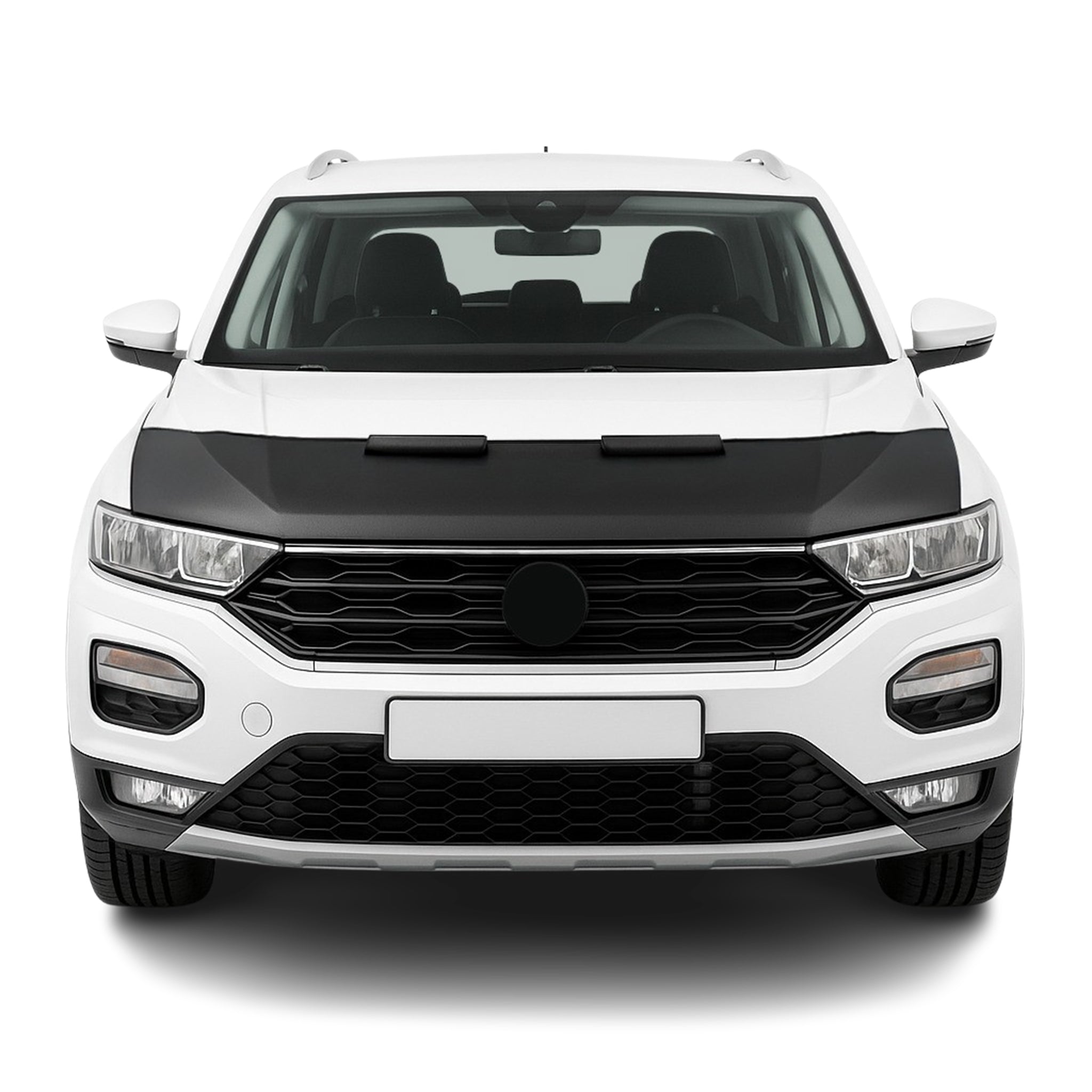 Haubenbra Steinschlagschutz Bonnet Bra für VW T-Roc 2017-2025 Schwarz Halb