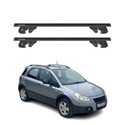 Dachträger Grundtäger für Fiat Sedici 2005-2014 Aluminium 90kg TÜV Schwarz 2tlg