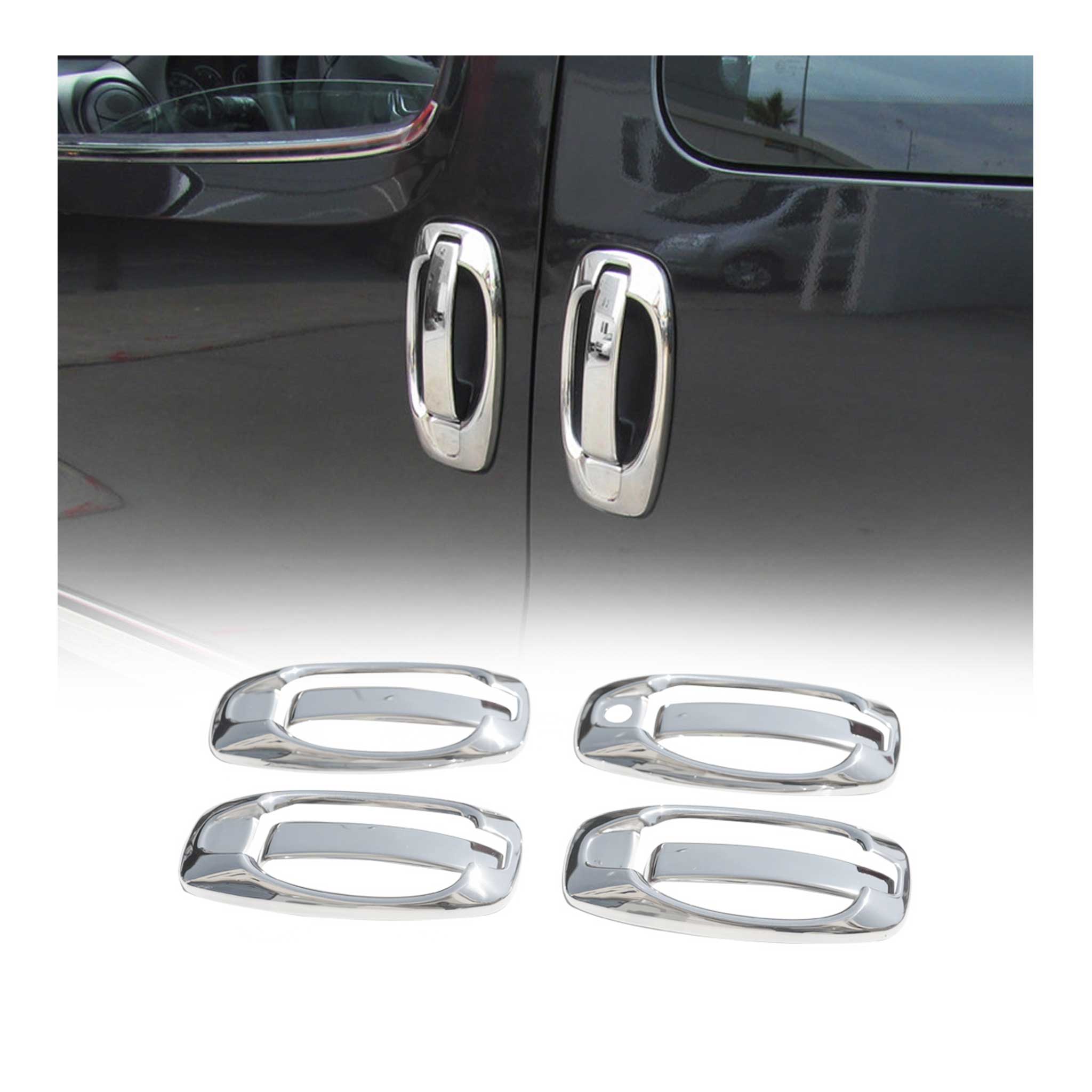 Chrom Türgriff Blende für Citroen Nemo 2008-2021 4-Tür Edelstahl 8tlg