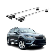 Dachträger Grundtäger für Seat Ateca 2016-2026 5 tür 90kg Alu Silber 2 tlg ABE