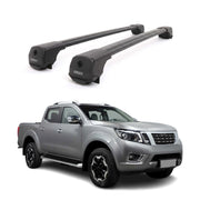 Dachträger für Nissan Navara III D23 2015-2025 4Tür Aluminium 75kg Schwarz 2tlg